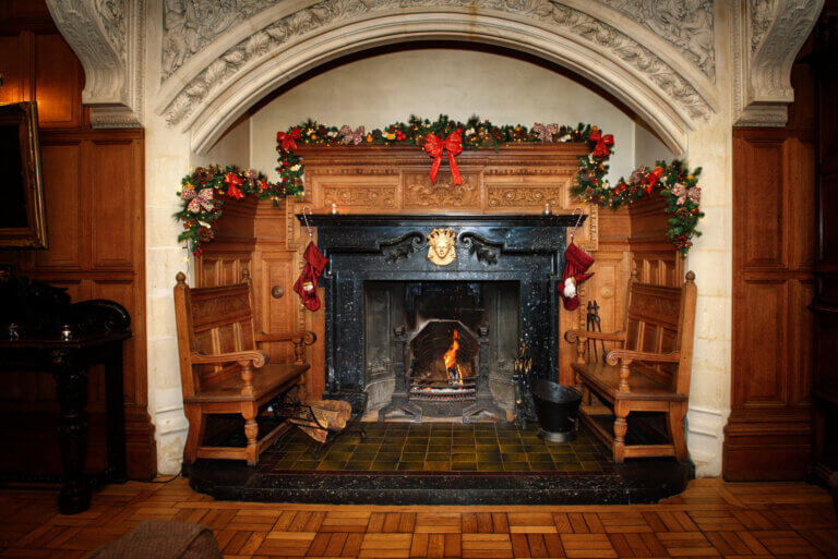 Winter Proposal by the Fireplace